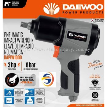 DAEWOO 1/2" AIR IMPACT WRENCH - DAPIW1000 (750N.m)