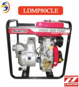 LAUNTOP 3" LDMP80CLE TRASH PUMP / MUD PUMP C/W LA186 DIESEL ENGINE (ELECTRIC START / WITHOUT BATTERY)