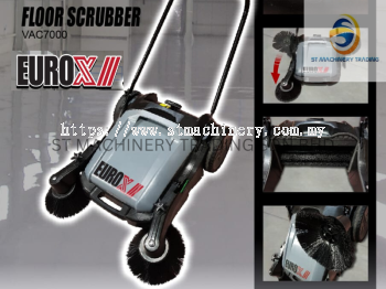 EUROX VAC7000 MANUAL FLOOR SCRUBBER 40L SCRUBBER SWEEPPING MACHINE