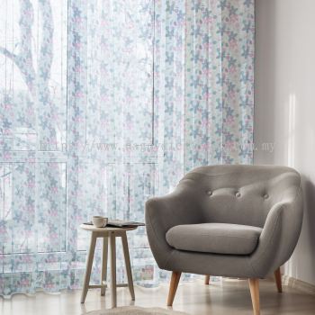 Floral Sheer Curtain 58" 