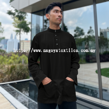 Cekak Musang Berpesak (Baju Sahaja) Black