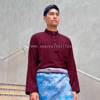 Cekak Musang Berpesak (Baju Sahaja) Maroon