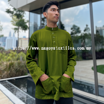 Cekak Musang Berpesak (Baju Sahaja) Olive Green