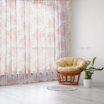 Floral Sheer Curtain 58" 