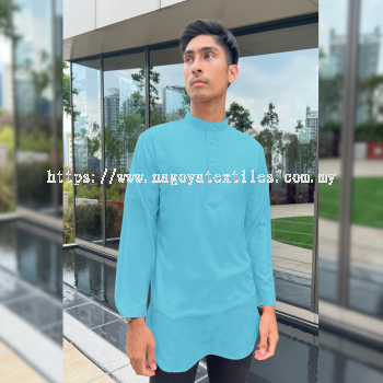 Baju Melayu Kurta Slim Fit Nagoya Baju Sahaja (KCM) Baby Blue