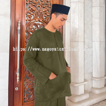 Baju Melayu Teluk Belanga Sepasang  (TBSP) Army Green