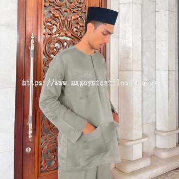 Baju Melayu Teluk Belanga Sepasang  (TBSP) Light Grey