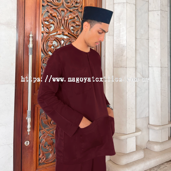 Baju Melayu Teluk Belanga Sepasang  (TBSP) Maroon