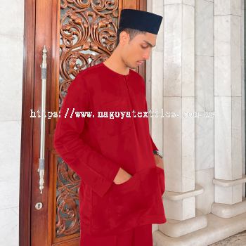 Baju Melayu Teluk Belanga Sepasang  (TBSP) Red