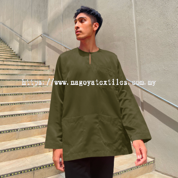 Baju Melayu Teluk Belanga Baju Sahaja (TB) Army Green