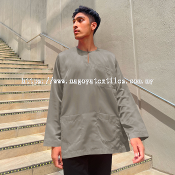 Baju Melayu Teluk Belanga Baju Sahaja (TB) Light Grey