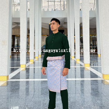 Baju Melayu Cekak Musang Cotton Slim Fit Sepasang (CSP) Emerald Green