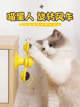 READY-STOCKMainan Haiwan untuk Kucing èת糵תת Cat Toys Rotating windmill turntable Cat Kitten Toys
