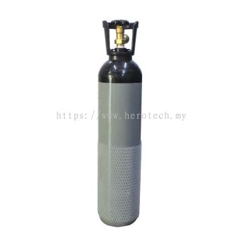 NITROGEN GAS CYLINDER 10 LITRE WITH 1.4M3 NITROGEN (GREY & BLACK) 