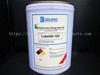 COOLINIC-LUBEOIL-103 Coolinic Synthetic-Ester Refrigeration Oil [5-Gal.] S/S PP23BZ103005