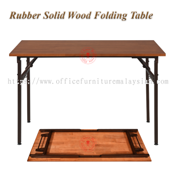Folding Table - Rubber Wood Top