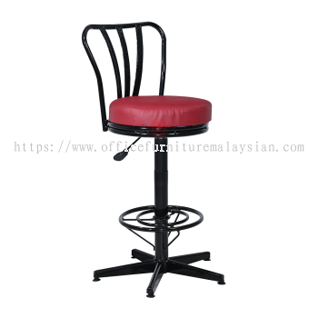Adjustable Bar Stool with Backrest | Bar Chair | High Stool | Counter Chair | Kerusi Tinggi | Kerusi Kaunter