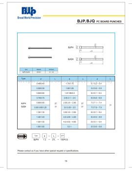 BJP.BJQ PC Board Punches