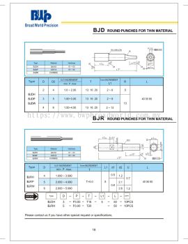 BJD Round Punches for thin material