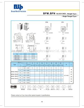 BFM.BFN Block Dies (Straight type-Single Flanged type)