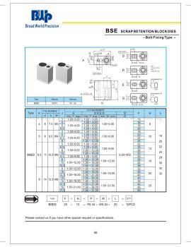 BSE Scrap Retention Block Dies (Bolt Fixing Type)