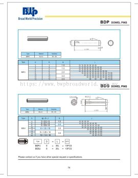 BDS Dowel Pins