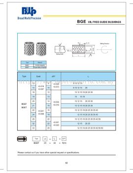 BGE Oil Free Guide Bushings