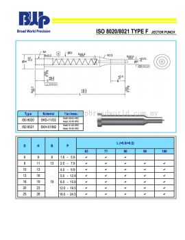 ISO 8020 8021 TYPE F JECTOR PUNCH