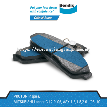 Bendix General CT/Metal King Front Brake Pads - Proton Inspira/Mitsubishi Lancer CJ 2.0 '06/ASX 1.6/1.8/2.0 - '08-'10 DB1441