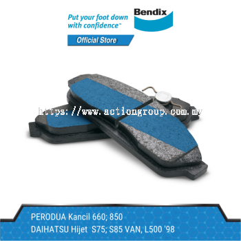 Bendix Front Brake Pads - Perodua Kancil 660; 850/Daihatsu Hijet S75 S85 VAN/L500 '98 DB435