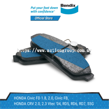 Bendix Rear Brake Pads - Honda Civic FD 1.8/2.0/Civic FB/CRV 2.0/2.3 Vtec '04/RD5/RD6/RD7/S5G DB1230