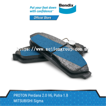 Bendix Rear Brake Pads - Proton Perdana 2.0 V6/Putra 1.8/Mitsubishi Sigma DB1239