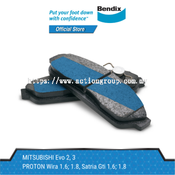 Bendix Rear Brake Pads - Mitsubishi Evo 2/3/Proton Wira 1.6 1.8/Satria Gti 1.6 1.8 DB1278