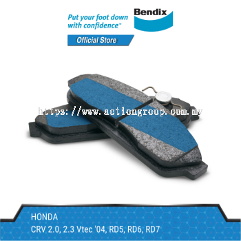 Bendix Front Brake Pads - Honda CRV 2.0/2.3 Vtec '04/RD5/RD6/RD7 / Civic FC 2016 Onwards DB1481