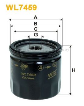 Original WIX Oil Filter WL7459 - for FORD B-MAX 1.4  Duratec