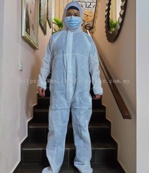 42 GSM DISPOSABLE COVERALL WITH C/W BOOT COVER