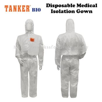 Tanker Bio Disposable Medical Isolation Gown / Coverall 65gsm (Free Size)