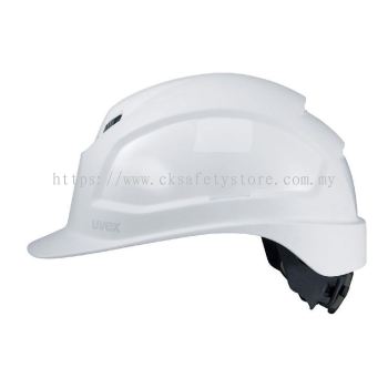 UVEX 9772-040 PHEOS IES VENTED SAFETY HELMET - WHITE & 4POINT CHINSTRAP