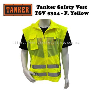TANKER SAFETY VEST | WITH COLAR AND POCKET TSV5314 (FREE SIZE)