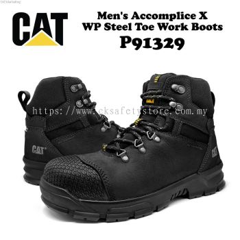 CATTERPILLAR MEN'S ACCOMPLICE X WATERPROOF STEEL TOE WORK BOOT P91329