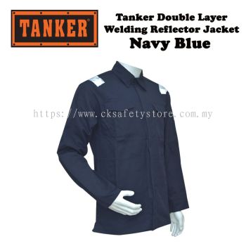 Tanker Double Layer Welding Jacket - Navy Blue/Royal Blue