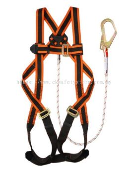 PROGUARD Full Body Harness Lite 1 D-ring - Single Kernmantle Lanyard Set | PFP-FBH-108-LITE-SGLY-SET