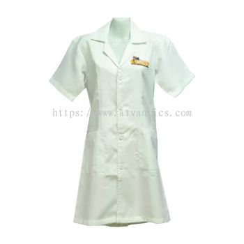  Baju Makmal Tersuai Wanita Putih