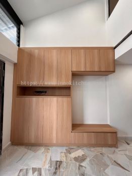 CUSTOM SHOE CABINET WITH BENCH