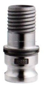 Aluminium Camlock (Spiral Shank) - Male Adapter x Hose Shank