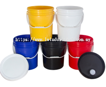 plastic pail with cover