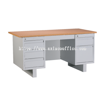 Double Pedestal Desk with Chipboard Table Top