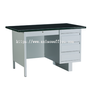 Single Pedestal Desk with Linoleum Table Top