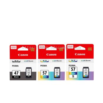 Canon PG-47 & CL-57/CL-57S Ink Cartridge Set: Black and Color