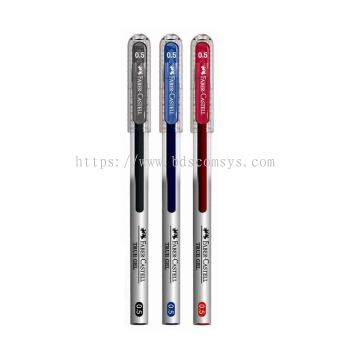 Faber-Castell True Gel Pen - 0.5mm Black, Blue, Red